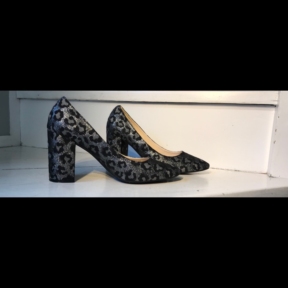 Cole Haan Alana silver brocade pump